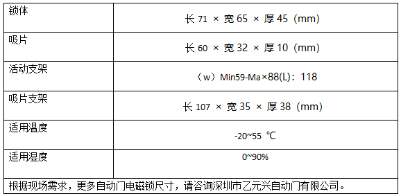 91视频色版免费电磁锁技术参数
